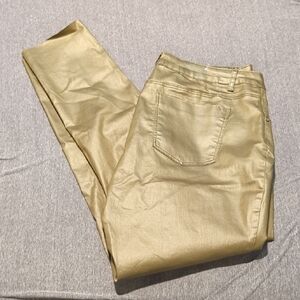 Gibson Latimer Metallic Green Skinny Jeans